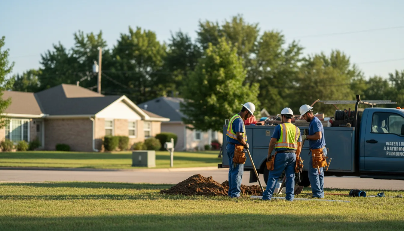 Residential water line and bathroom plumbing service in Tad, WV